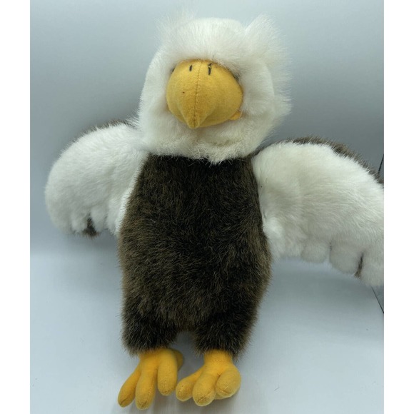 American Bald Eagle Plush Stuffed Animal Toy Vintage Bird Sugar Loaf 13" - Picture 1 of 10